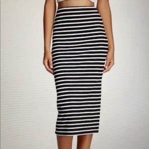 $25 Sanctuary Striped Midi Pencil Skirt Sz M